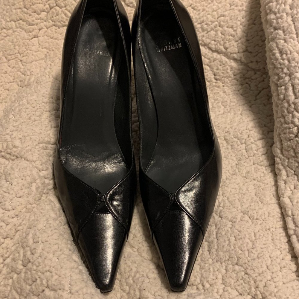 Stuart Weitzman Pointy Toe Pumps w/Cutout